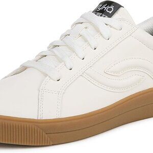 Women's Sneakers Polyurethane Lace-up Casual Walking Comfort White 6.5 Wide